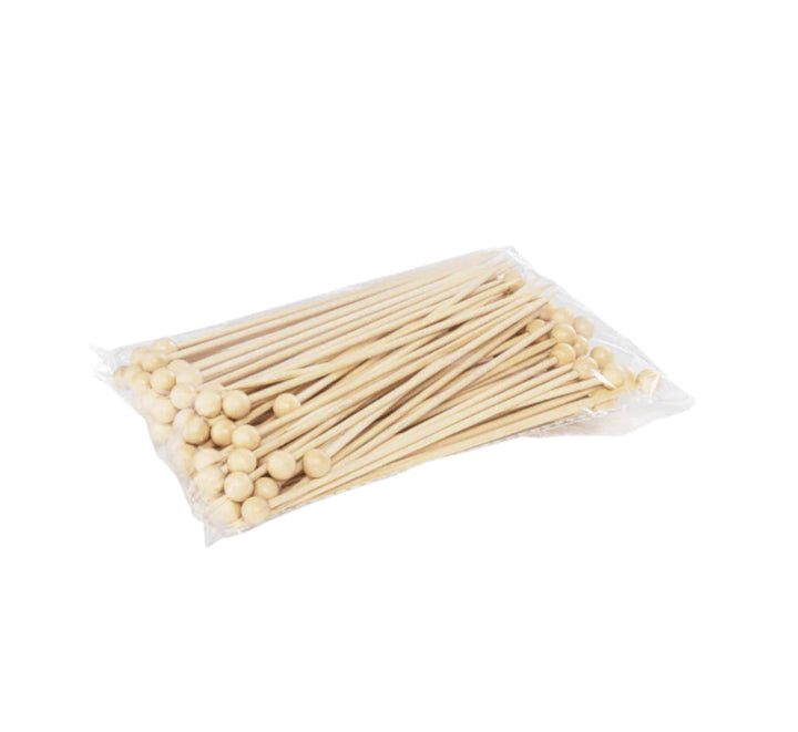 Bamboo Pick, Natural, 6" - 100 pcs