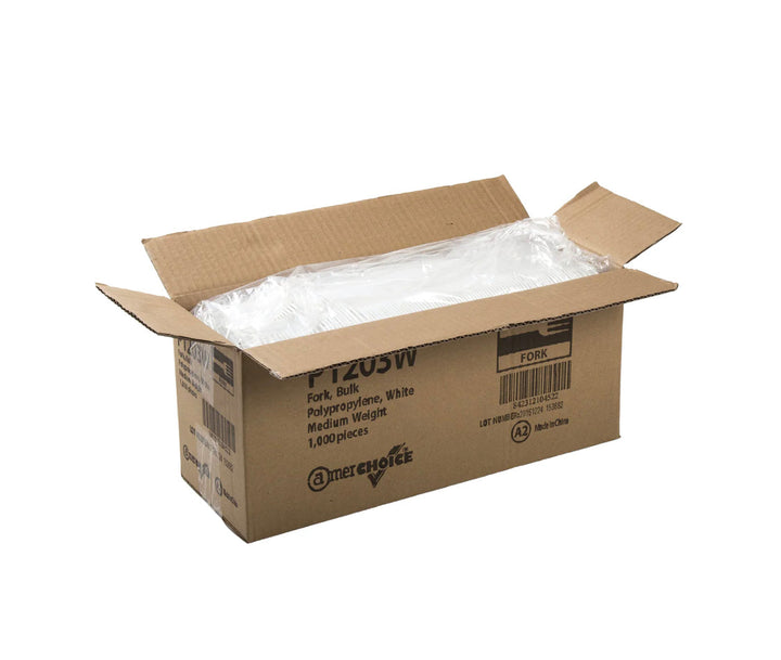 Fork, MW, White, PP, L: 15 CM, W: 2.5 G - 1000