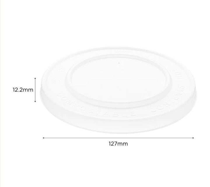 20oz Paper Food Container Paper Lids (127mm) - 600 pcs