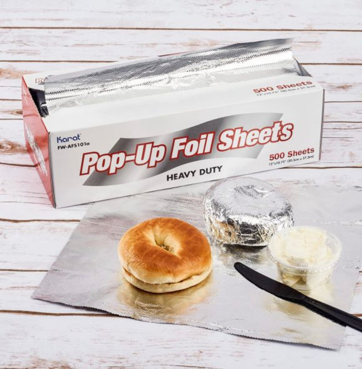 Aluminum Foil Sheets, Heavy-duty, Pop-up, 9" x 10.75" - 3,000 sheets