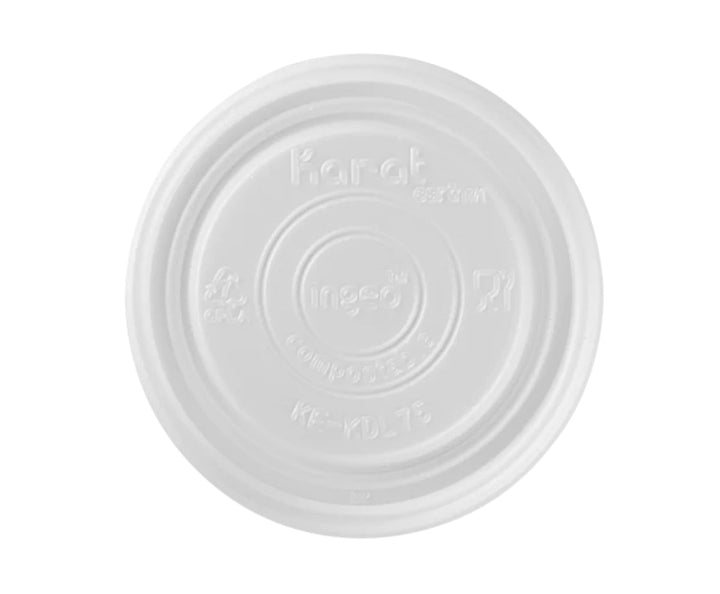 Eco Friendly - PLA Flat Lid for 4oz Eco Food Cups (75.3mm) - 1,000 pcs