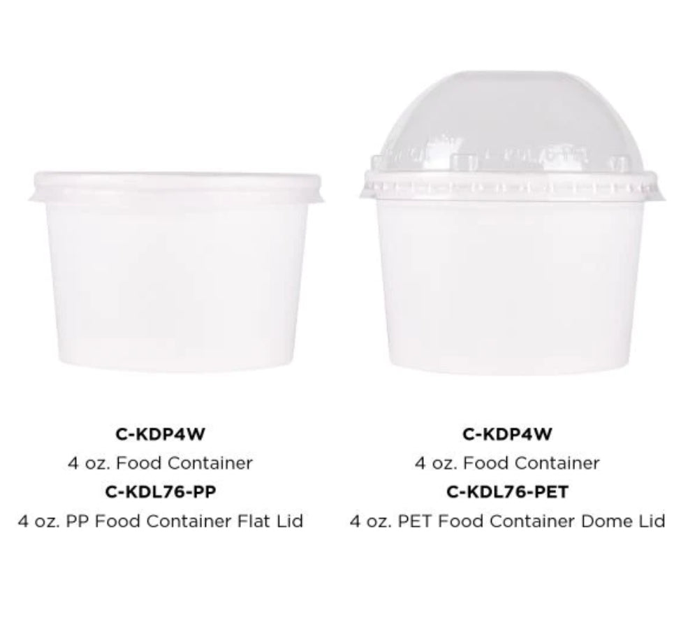 4oz Double Poly Paper Hot/Cold Food Cups (76mm), White - 1,000 pcs