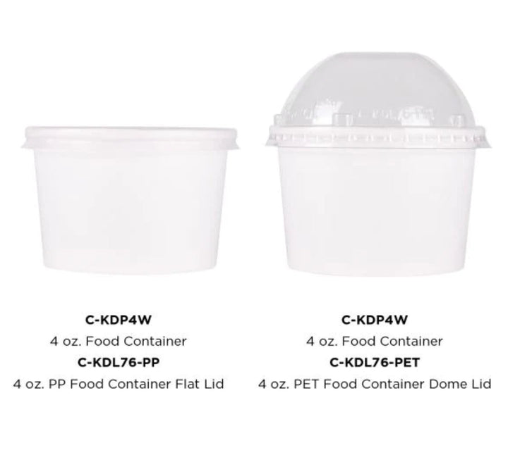 4oz Double Poly Paper Hot/Cold Food Cups (76mm), White - 1,000 pcs