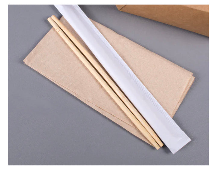 Chopsticks, 9" Bamboo, Individually Wrapped White - 1000 pcs