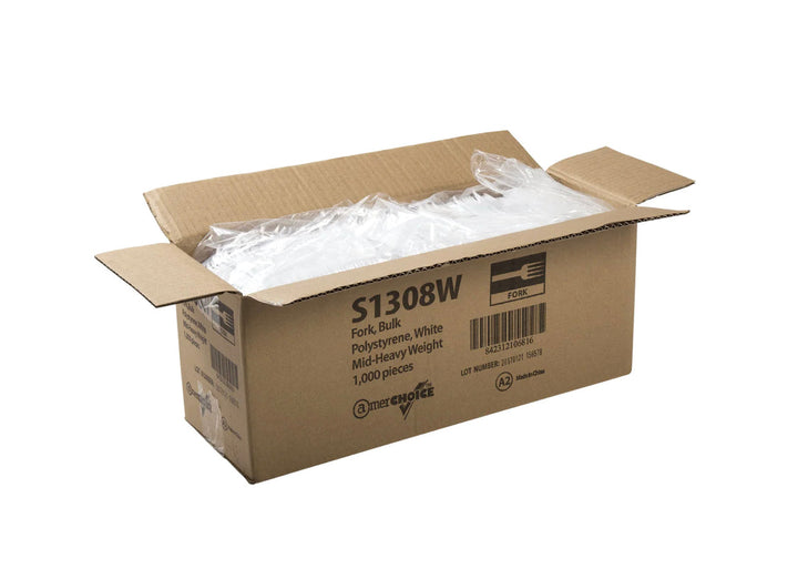 Fork, Med HW, White, PS, L: 15,5 CM, W: 3.2 G - 1000