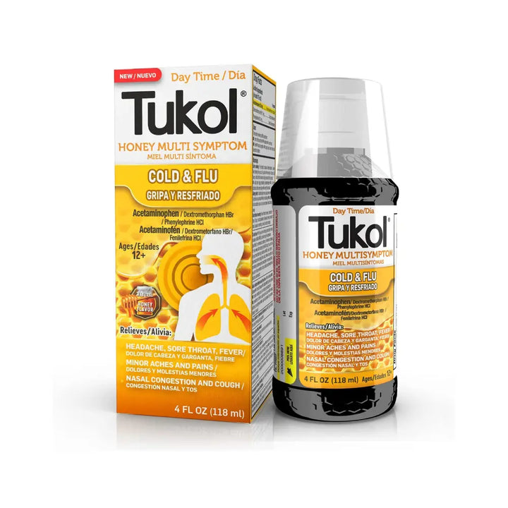 Tukol Honey Day Time Cold & Flu 4 oz - Case - 3 Units