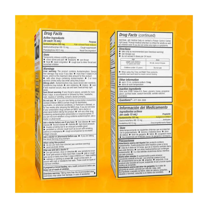 Tukol Honey Day Time Cold & Flu 4 oz - Case - 3 Units