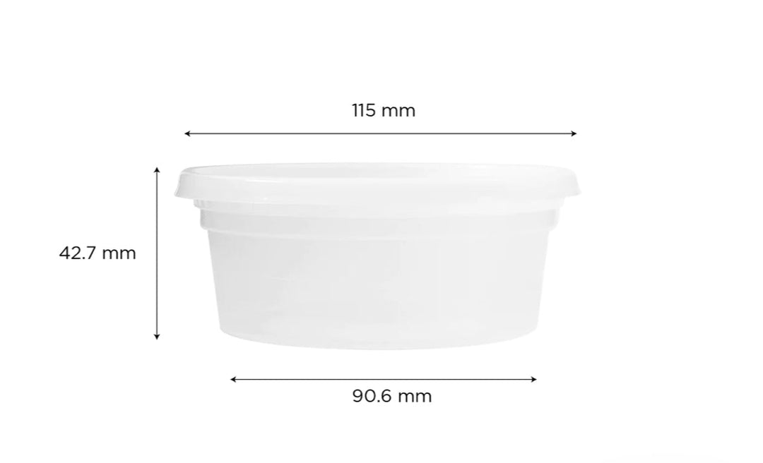 Deli Containers & Lids, 8oz, 4.6", Clear, PP - 240 sets