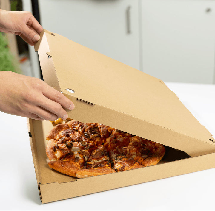 Corrugated Pizza Box, 16''x16''x2'', Kraft - 50 pcs