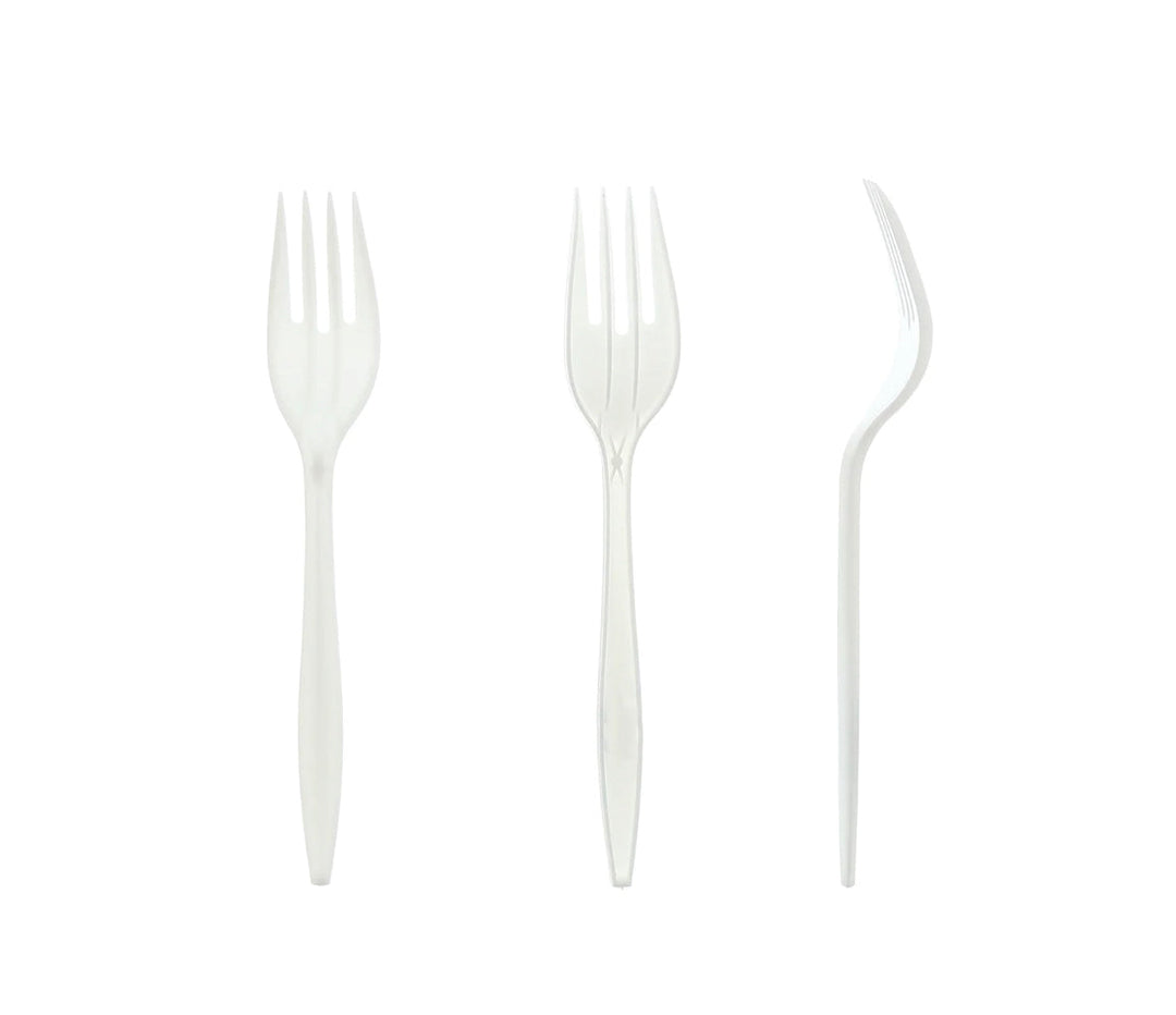 Fork, MW, White, PP, L: 15 CM, W: 2.5 G - 1000