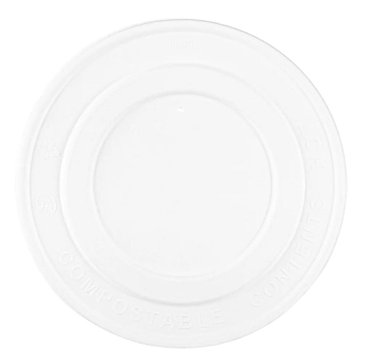 24-32oz Compostable Paper Food Container Paper Lids (142mm) - 600 pcs
