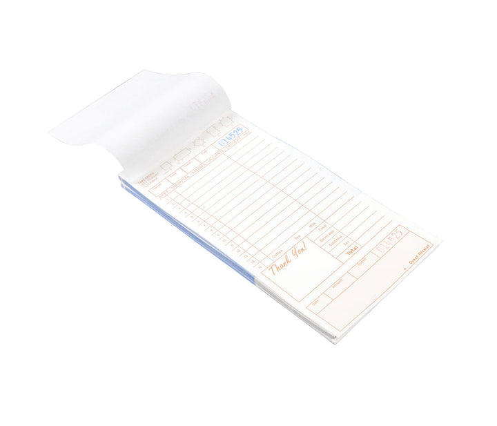 Guest Check, 15 Lines, Tan, 2 Ply Carbonless, Heavyweight, Loose, 8/250