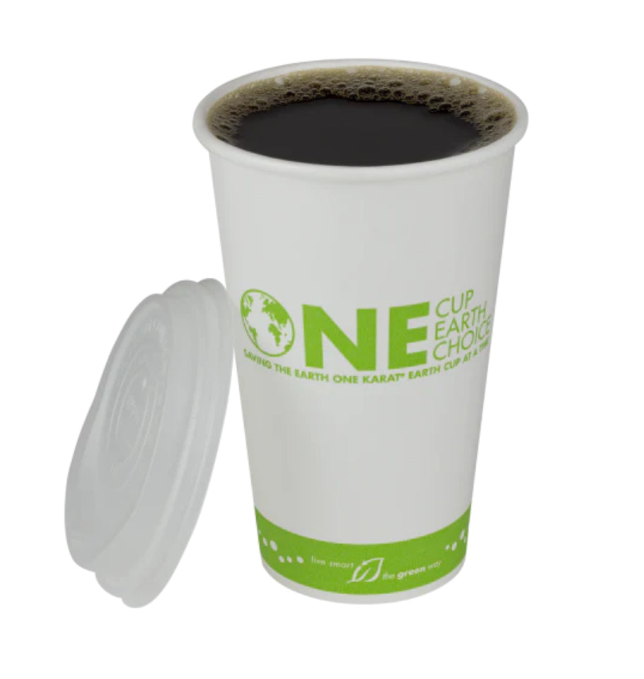 Eco Paper Hot Cup, Lined with PLA, 90mm, Earth Print, 20oz, 600 Pcs