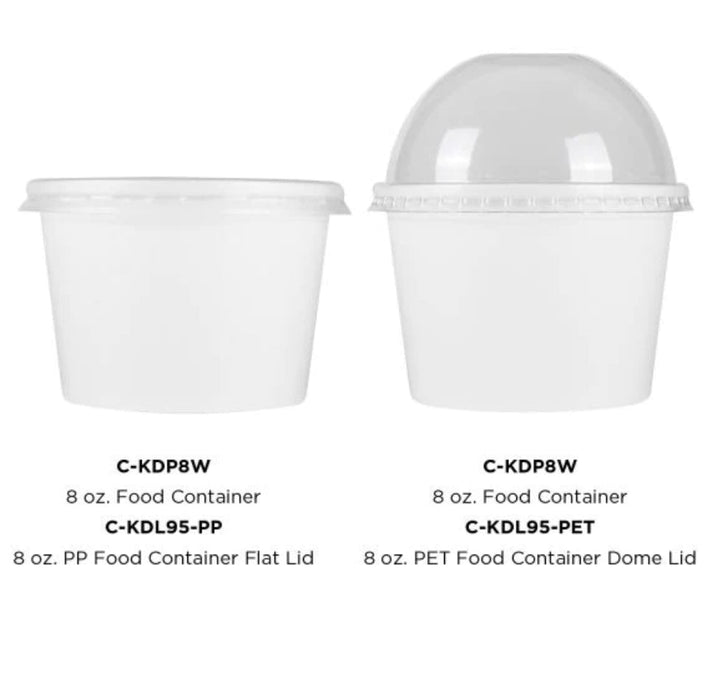 12oz Double Poly Paper Hot/Cold Food Cups (100mm), White - 1,000 pcs