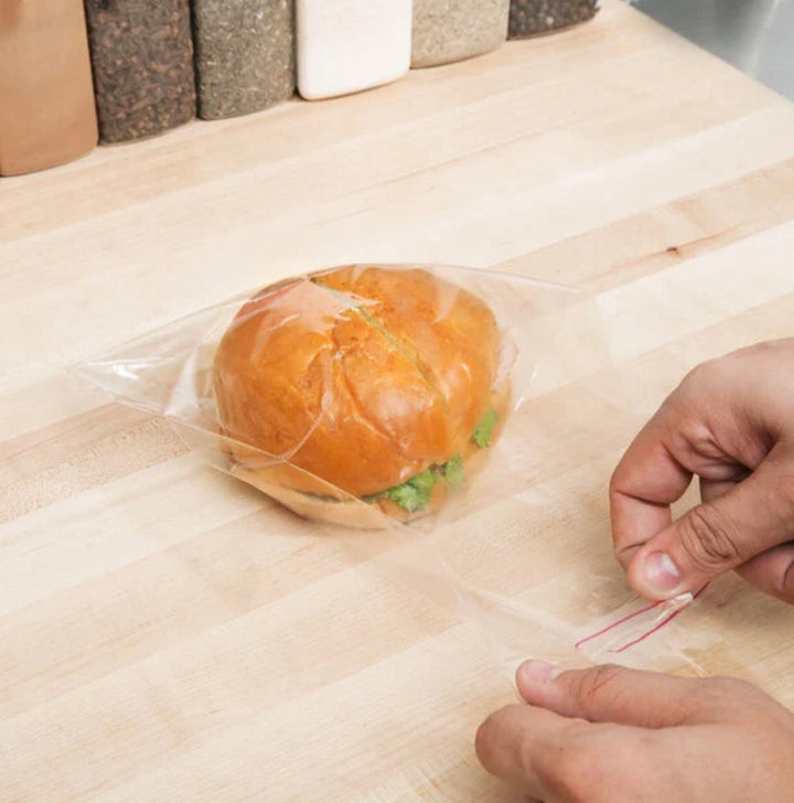 7" x 7" + 3"LP 1.25 mil PP Lip and Tape Resealable Bag, 1000/CS