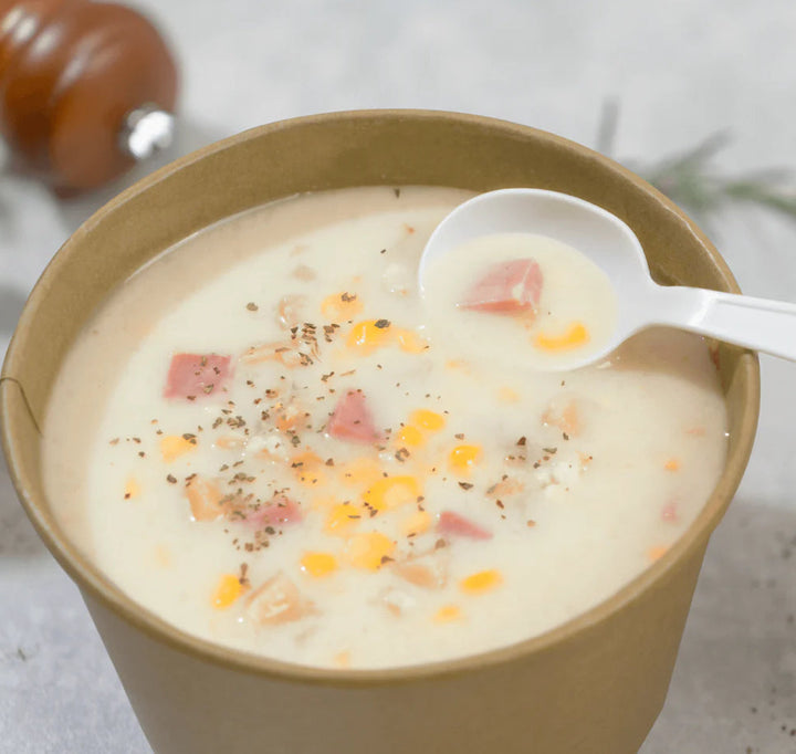 24 oz Double Poly Paper Hot/Cold Food Container, Kraft, (142mm) - 600 Pcs