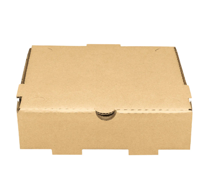 Corrugated Pizza Box, 8''x8''x2'', Kraft - 50 pcs