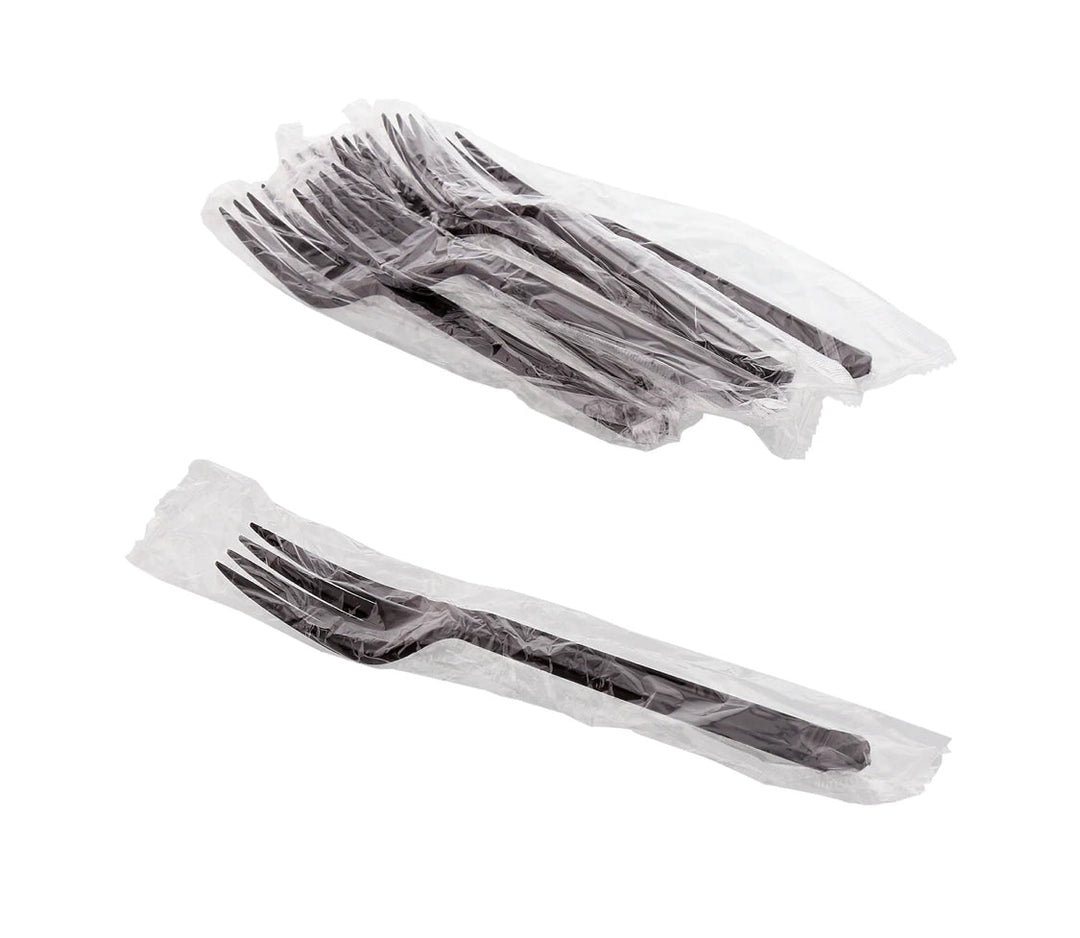 Fork, Heavy Weight, Ind Wrapped, Black, PP, L: 18.3 CM, W: 5.1G - 1000