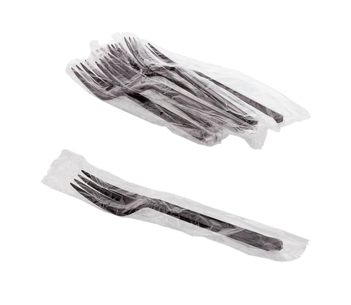 Fork, Heavy Weight, Ind Wrapped, Black, PP, L: 18.3 CM, W: 5.1G - 1000