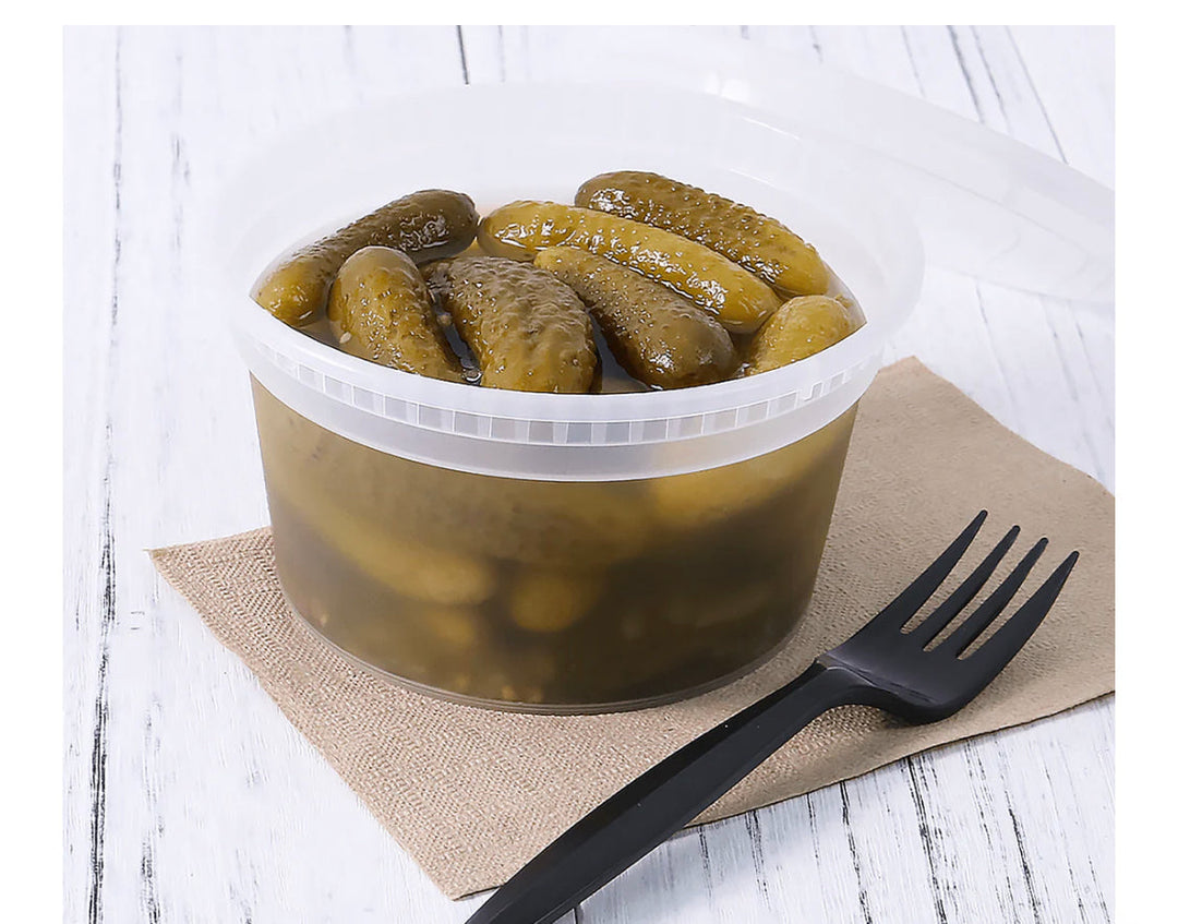 12oz PP Clear Plastic Injection Molded Deli Containers & Lids (117mm) - 240 sets