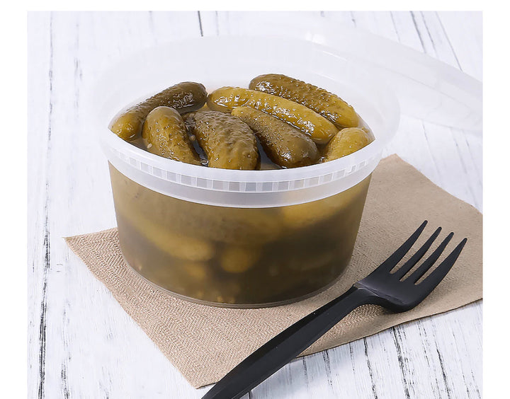 12oz PP Clear Plastic Injection Molded Deli Containers & Lids (117mm) - 240 sets