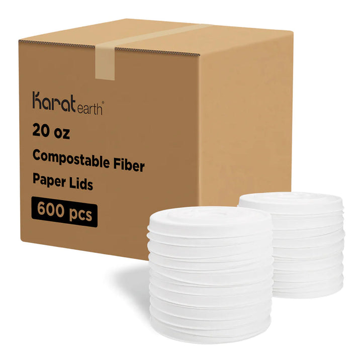 20oz Paper Food Container Paper Lids (127mm) - 600 pcs