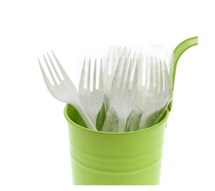 Fork, Ind Wrapped, MW, White, PP, L: 15 CM, W: 2.5 G - 1000