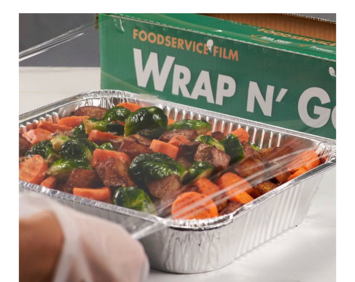 Foodservice Film with Serrated Cutter, 18" x 2000' WRAP N'GO
