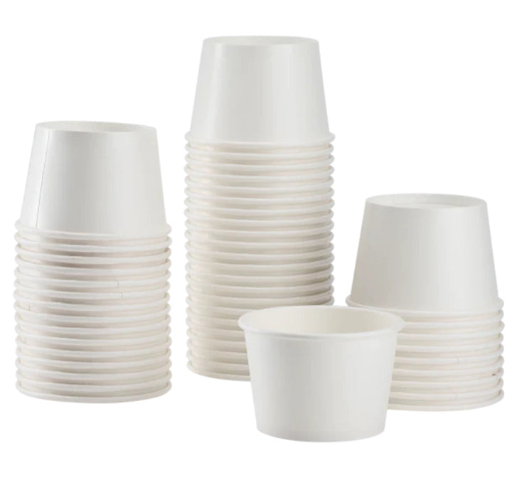 8oz Double Poly Paper Hot/Cold Food Cups (95mm), White - 1,000 pcs