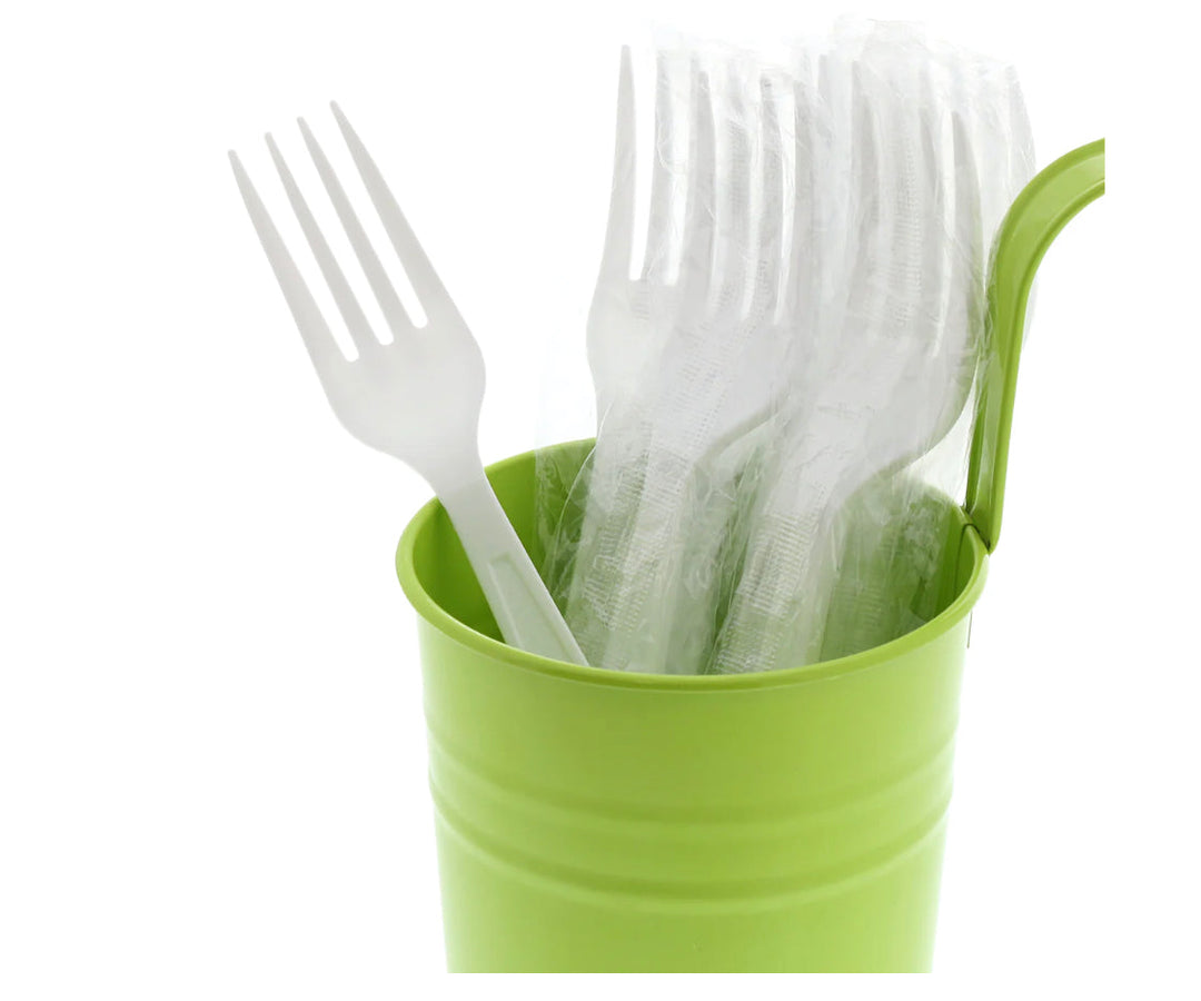 Fork, Heavy Weight, White, Ind Wrapped, PS, L: 17.9 CM, W: 5.05 G - 1000