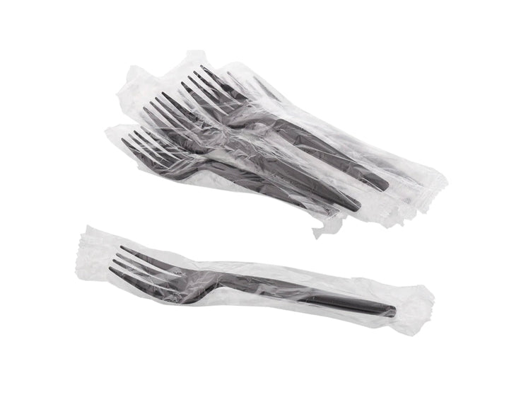 Fork, Med HW, Ind Wrapped, Black, PS, L: 15,5 CM, W: 3.2 G - 1000