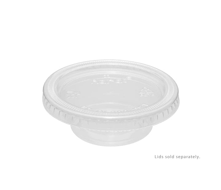Portion Cups (Squat), 1 oz , PP Plastic, Clear - (Case of 2,500)