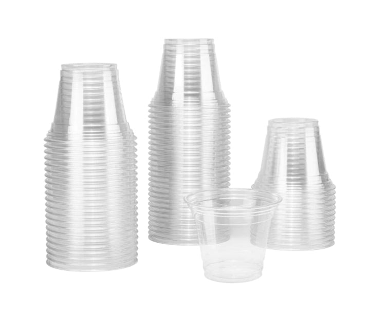 Cups for Cold Beverages, 9oz, 3.6", PET Plastic - 1,000 pcs