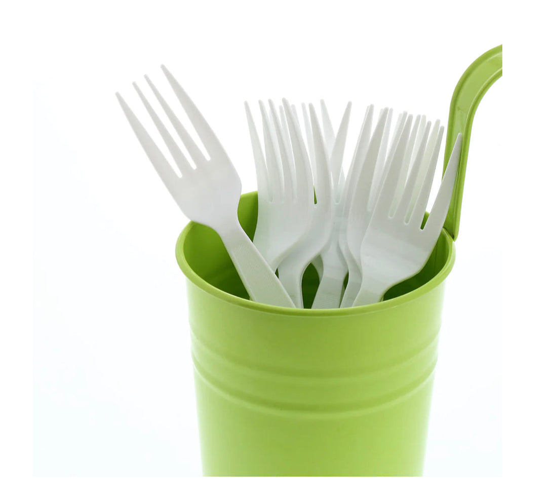 Fork, Med HW, White, PS, L: 15,5 CM, W: 3.2 G - 1000