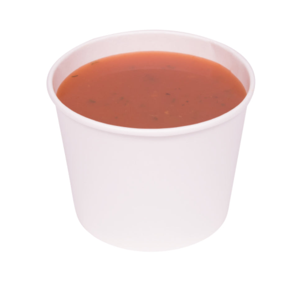 20 oz Double Poly Paper Hot/Cold Food Container, White, (127mm) - 600 Pcs