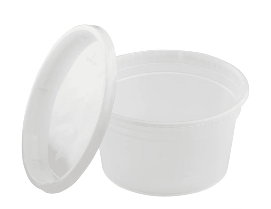 Deli Containers & Lids, 12oz, 4.6 ", Clear, PP  - 240 sets