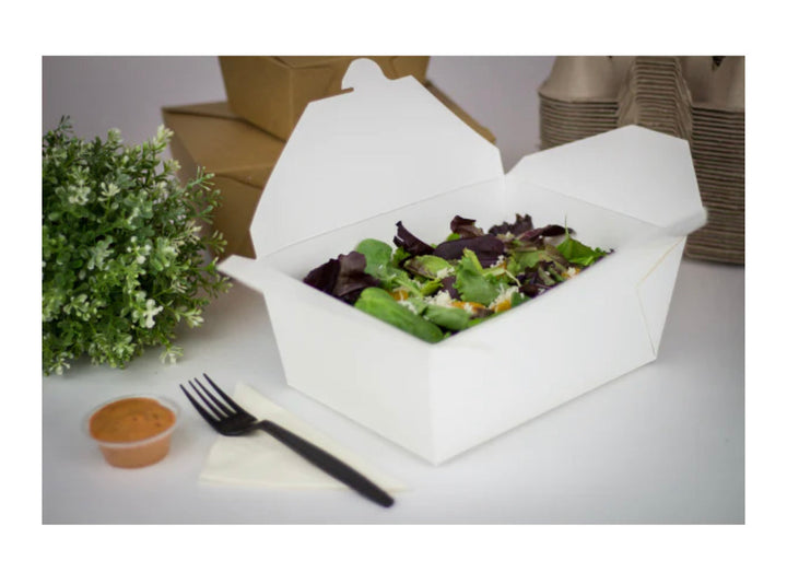 Fold-To-Go Box #8, 48 fl oz, White - 300 pcs