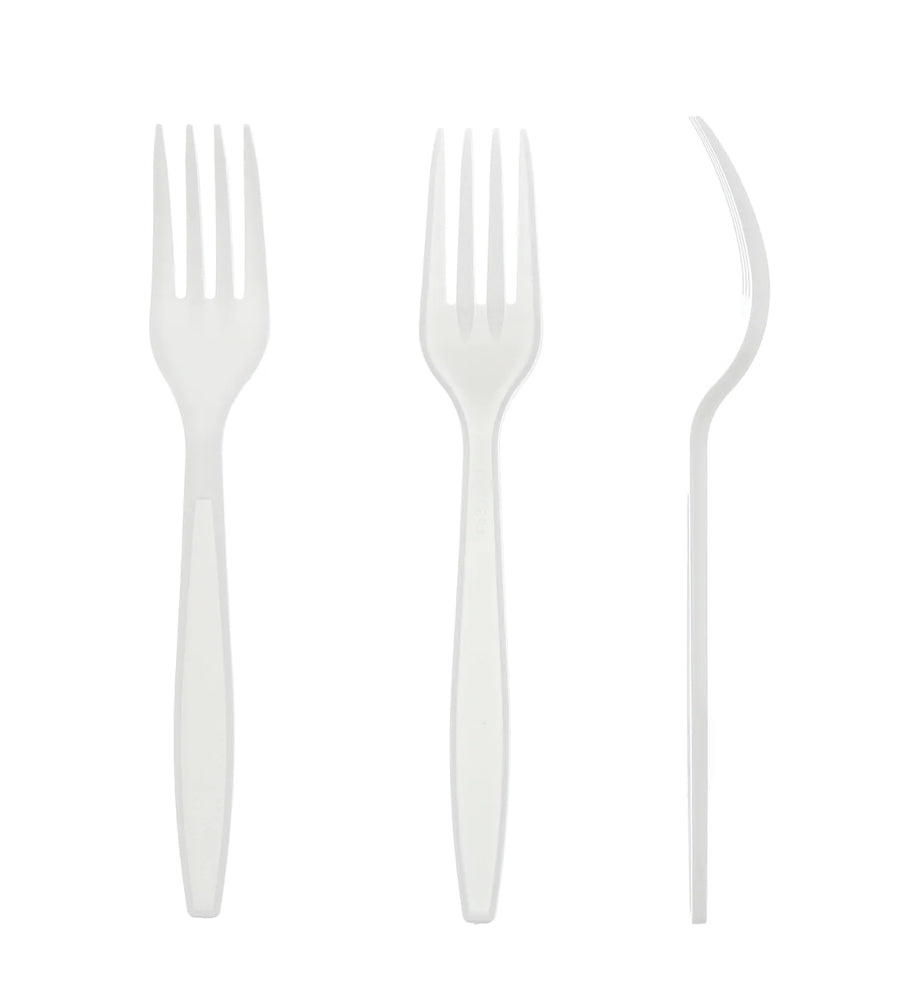 Fork,  Heavy Weight, White, PS, Retail Boxed - 10/100 Pack