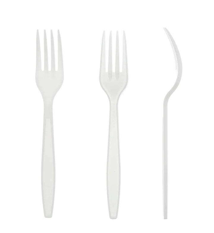 Fork,  Heavy Weight, White, PS, Retail Boxed - 10/100 Pack