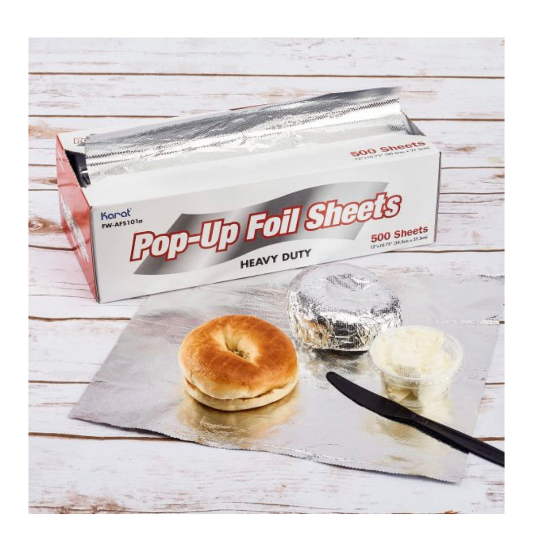 Aluminum Foil Sheets, Heavy-duty, Pop-up, 10.75" x 12" - 3,000 sheets