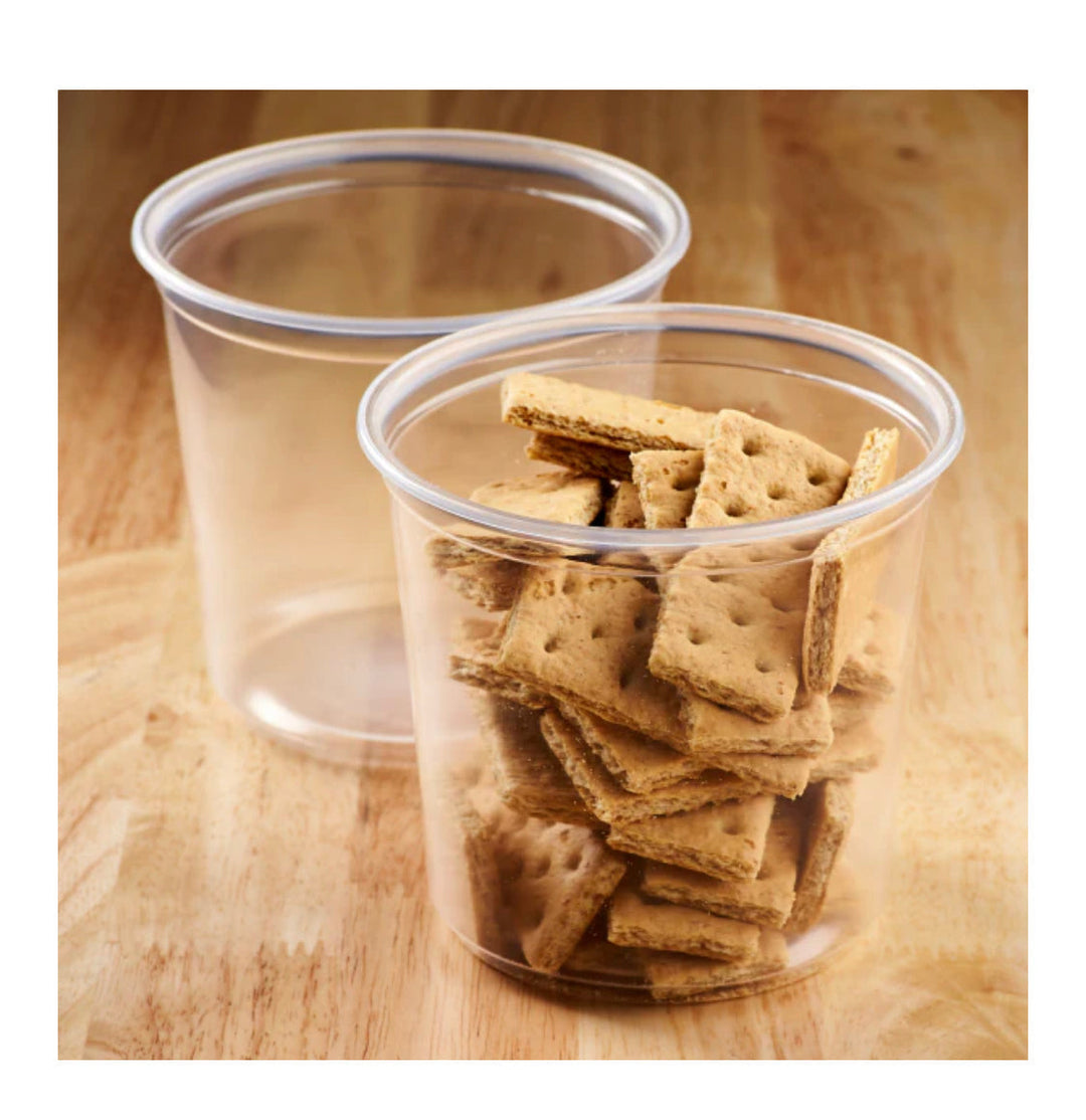 Bulk Lightweight Deli Containers, 24 oz, PP Plastic - 500 pcs