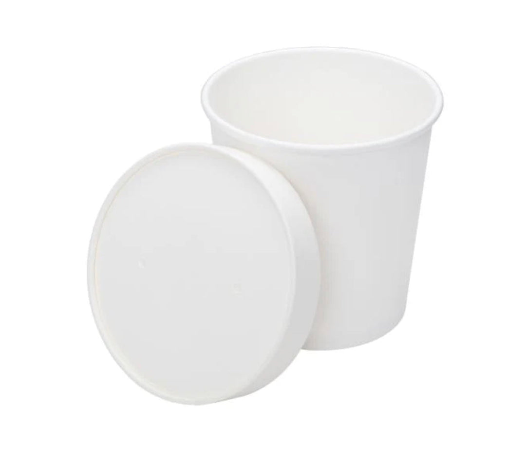 6-16 oz Paper Lid for Gourmet Paper Cold/Hot Food Containers (96mm) - 1,000 pcs