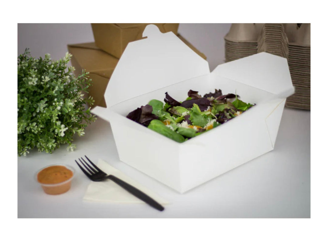 Fold-To-Go Box #4, 110 fl oz, White - 160 pcs