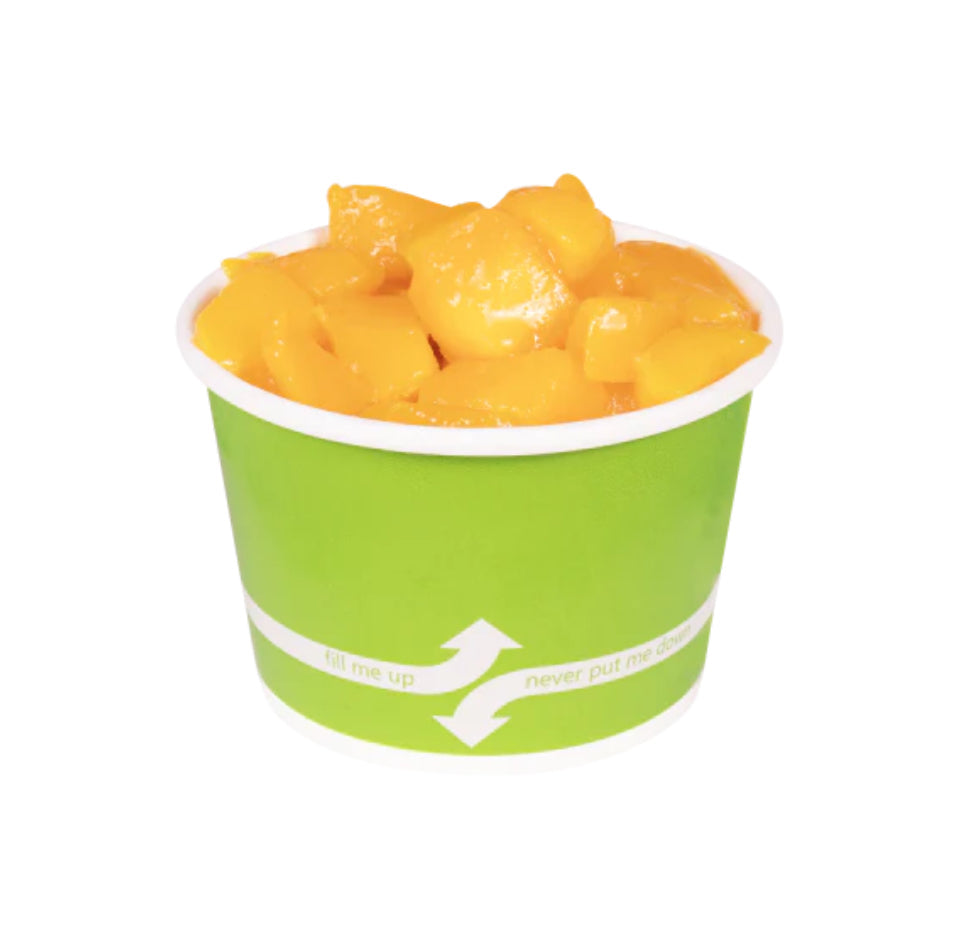 8oz Double Poly Paper Hot/Cold Food Cups (95mm), Green - 1,000 pcs