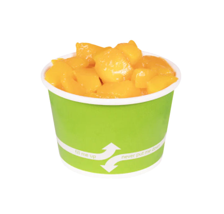 8oz Double Poly Paper Hot/Cold Food Cups (95mm), Green - 1,000 pcs