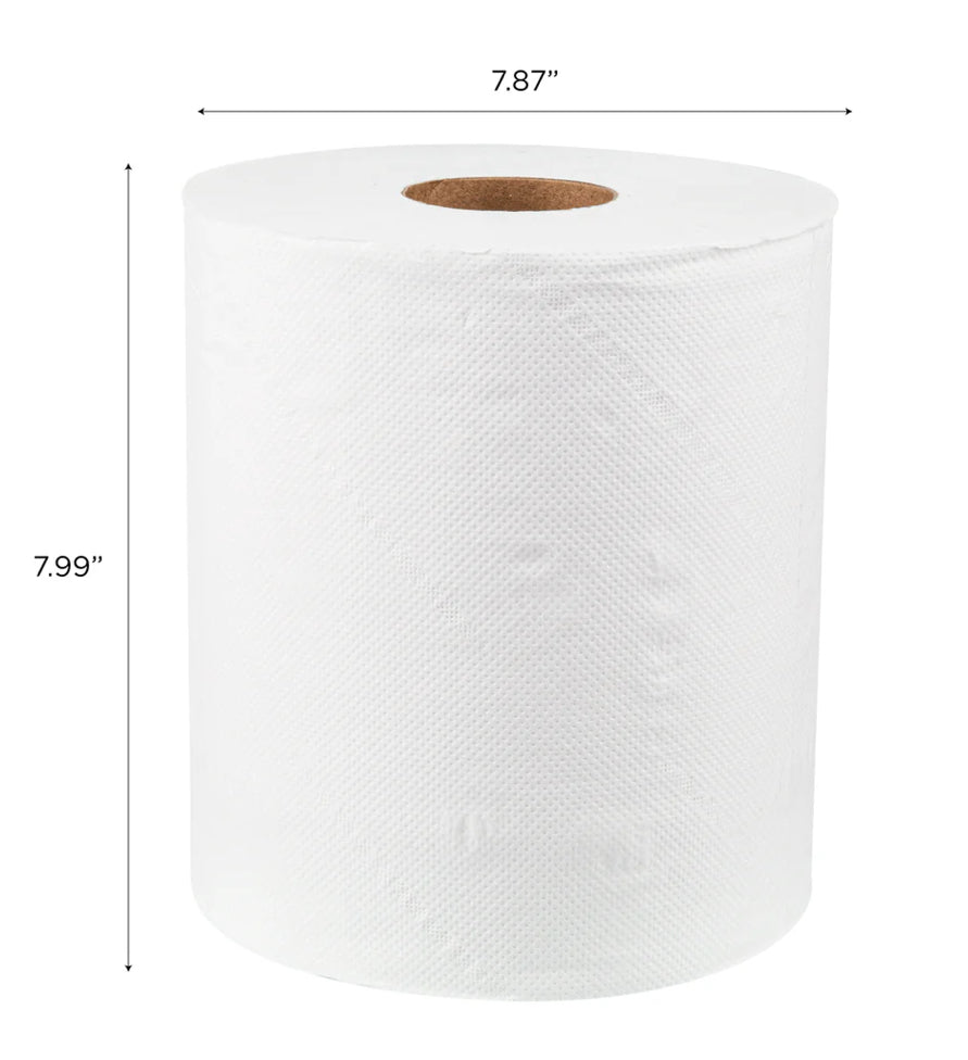 Center Pull Paper Towel, 2 Ply (White), 600', 6 Rolls