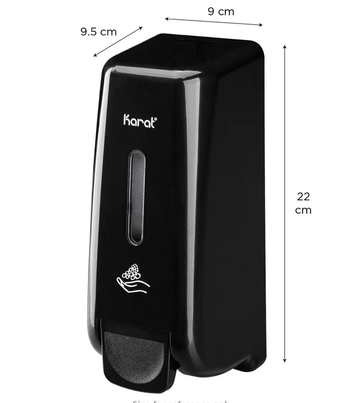 Foaming Hand Soap Refillable Dispenser, Stand/Wall Mount, Black - 1 unit