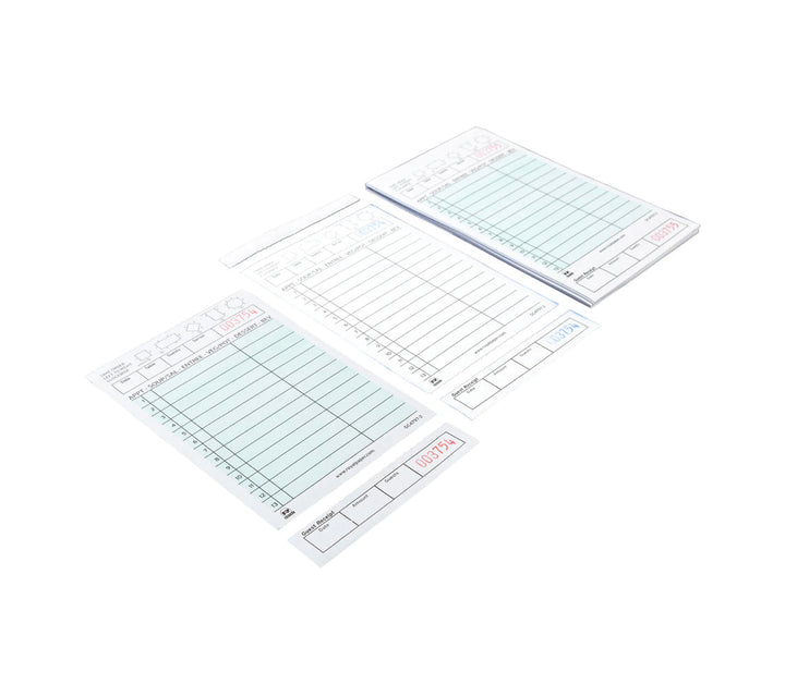 Guest Check, 13 Lines, Green, 2 Ply Carbonless, Loose, 8/250