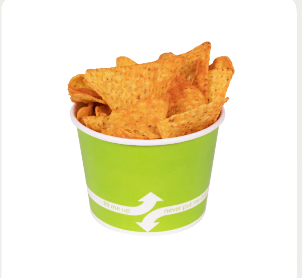 12oz Double Poly Paper Hot/Cold Food Cups (100mm), Green - 1,000 pcs