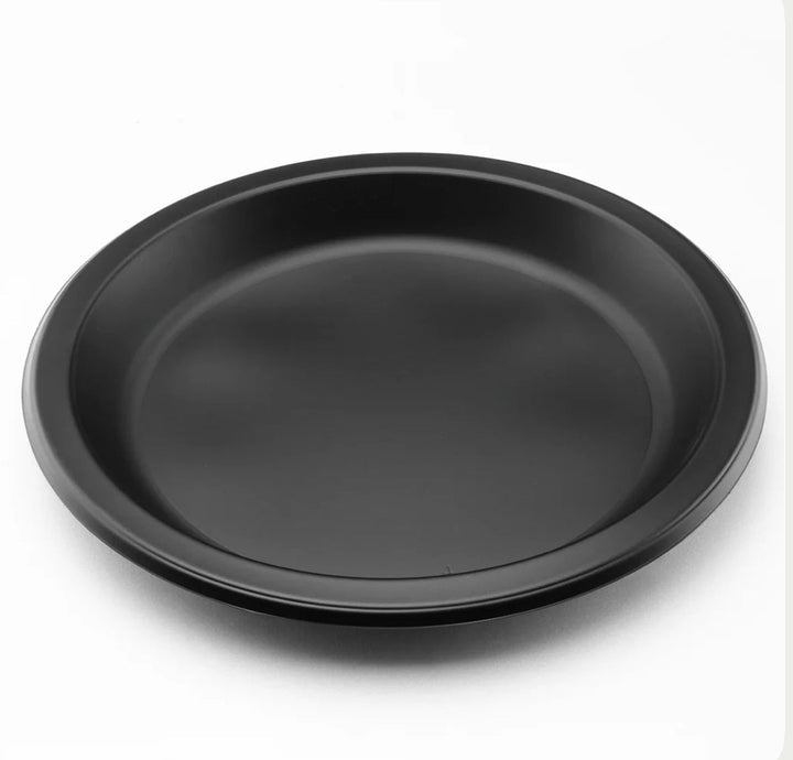 10.25" Mineral Filled PP Plate, Round, 1-compartment, Black - 500 Pcs